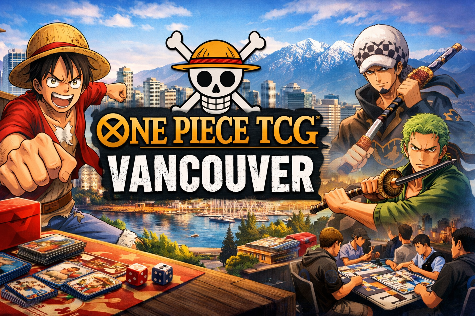 One Piece TCG Vancouver gameplay and tournaments at Vaulted Icons
