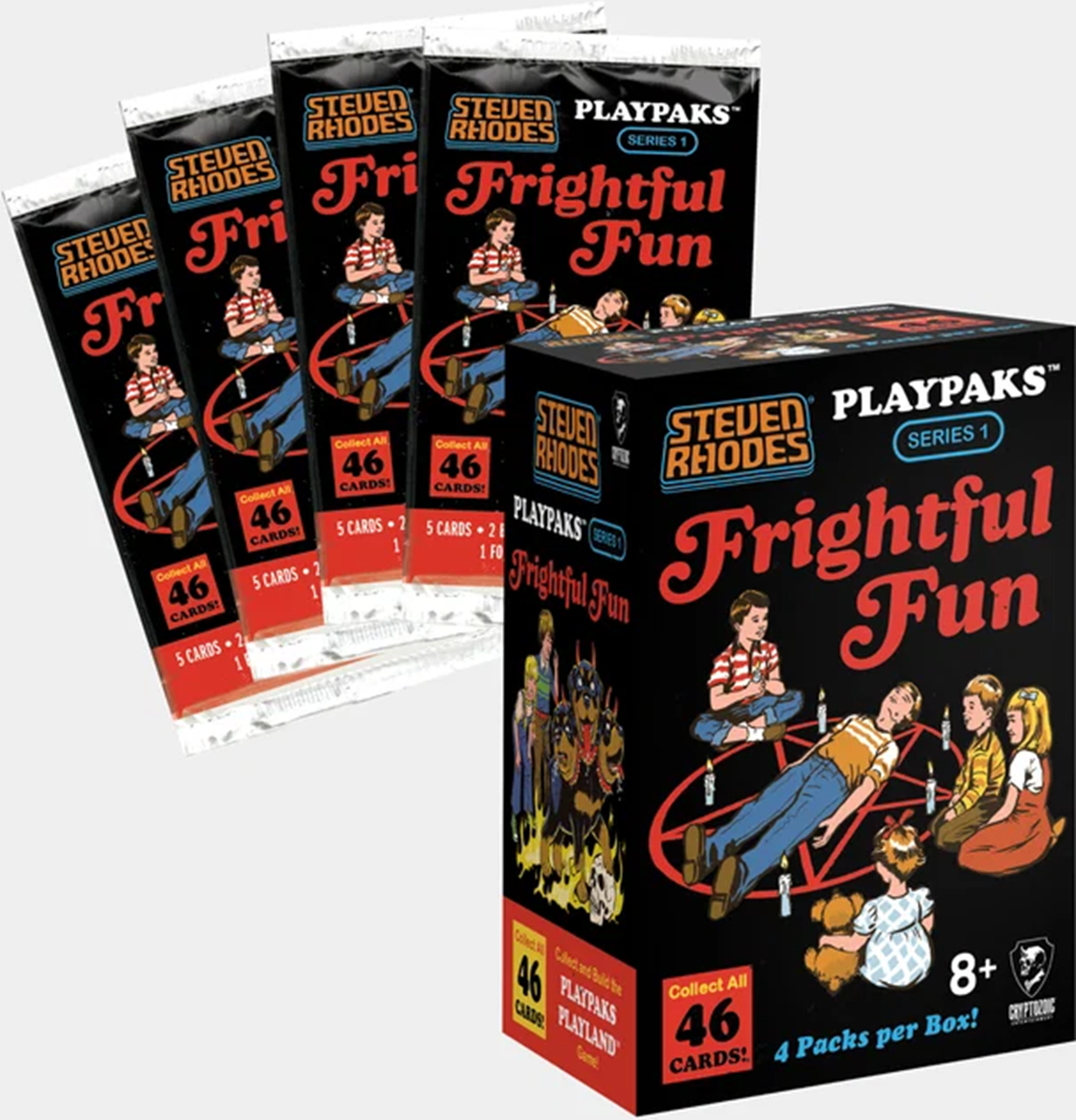 2026 Cryptozoic Steven Rhodes Playpaks: Frightful Fun Series 1 Blaster Box – 4 Packs (Pre-Order) | Vaulted Icons