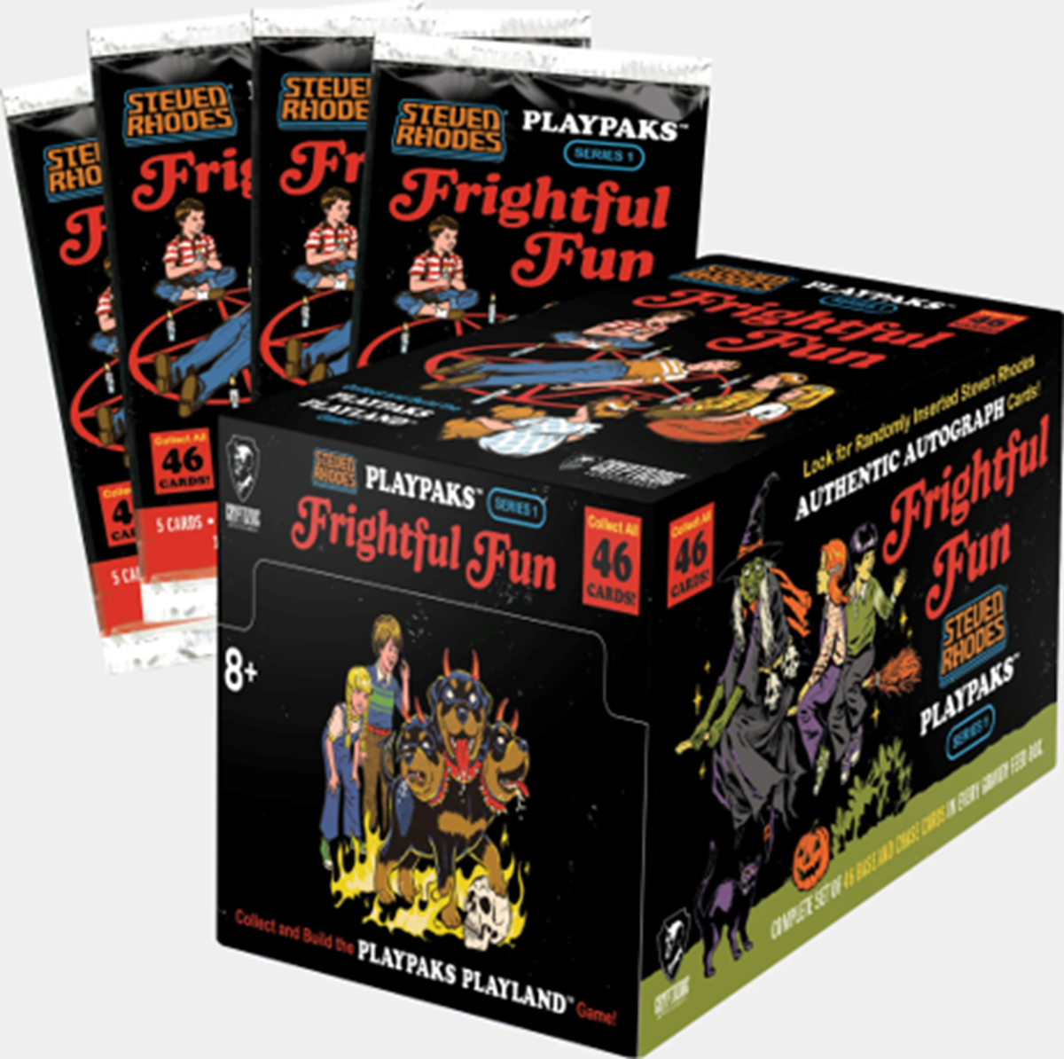 2026 Cryptozoic Steven Rhodes Playpaks: Frightful Fun Series 1 Gravity Feed Box – 24 Packs (Pre-Order) | Vaulted Icons