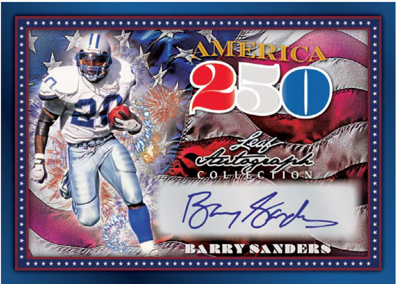 2026 Leaf Autograph Collection Football Hobby Box (Pre-Order) | Vaulted Icons | Barry Sanders