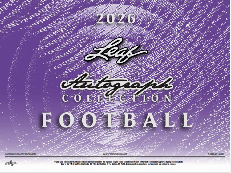 2026 Leaf Autograph Collection Football Jumbo Box (Pre-Order) | Vaulted Icons