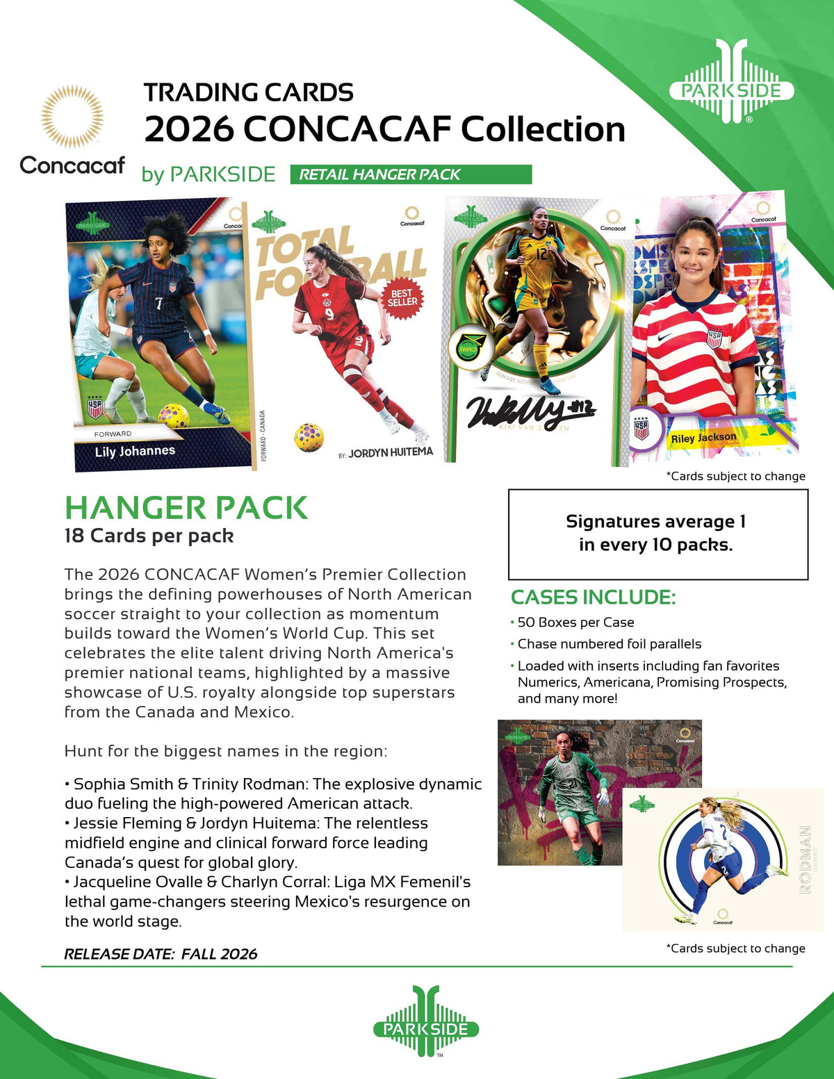 2026 Parkside Concacaf W Collection Soccer Box (Pre-Order) | Vaulted Icons