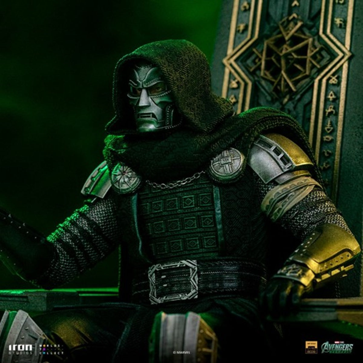 Iron Studios Avengers: Doomsday Doctor Doom on Throne 1:10 Scale Art Scale Statue | Vaulted Icons