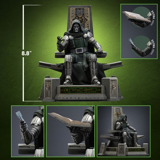 Iron Studios Avengers: Doomsday Doctor Doom on Throne 1:10 Scale Art Scale Statue | Vaulted Icons | Figure