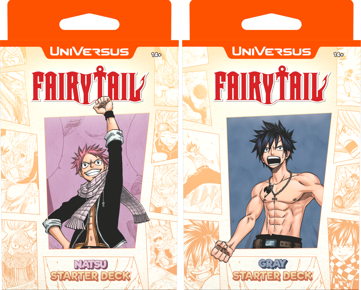 UniVersus TCG: Fairy Tail – All Fired Up! Natsu & Gray Starter Deck Display – 8 Decks (Pre-Order) | Vaulted Icons
