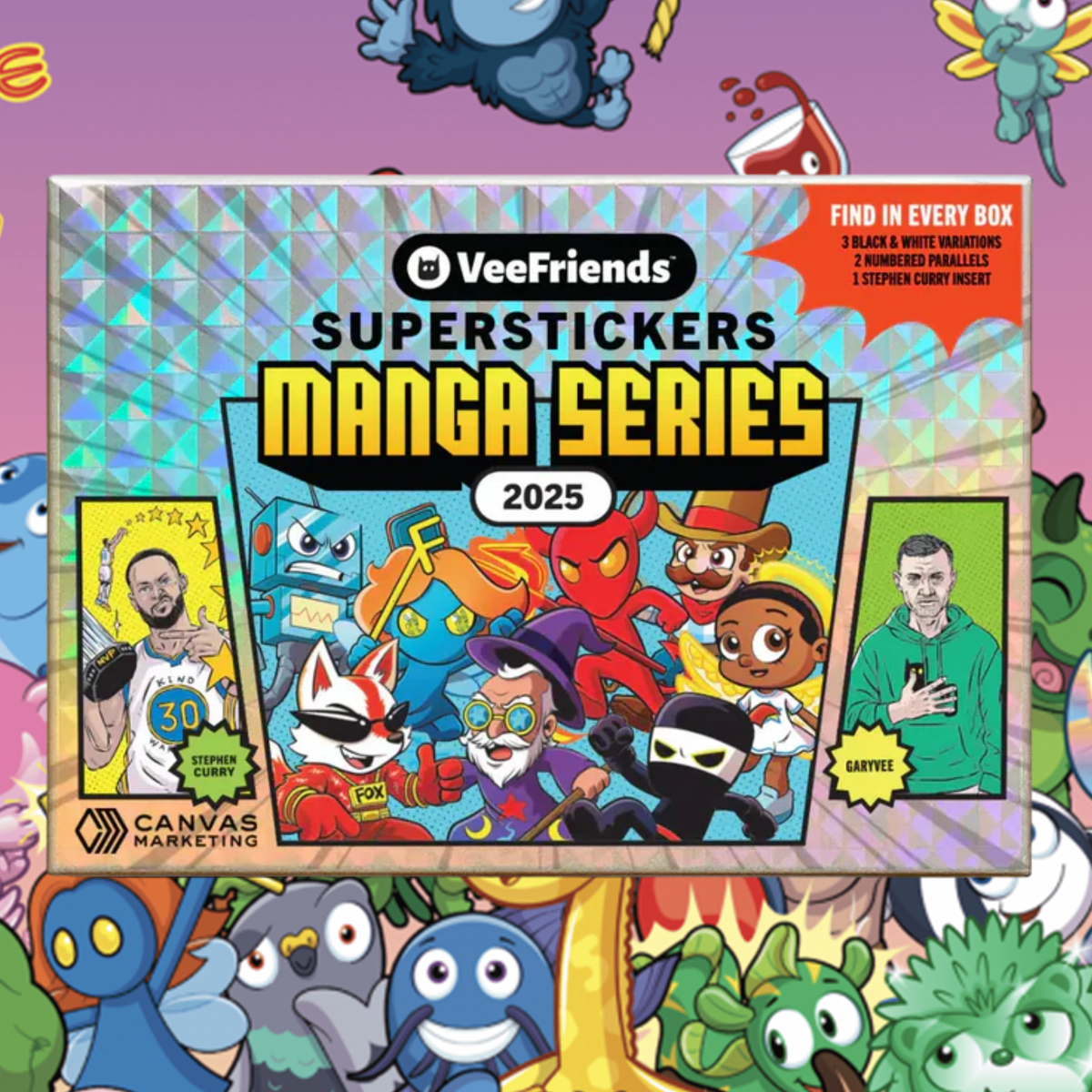 VeeFriends Super Stickers Manga Series 2025 hobby box with manga style collectible stickers